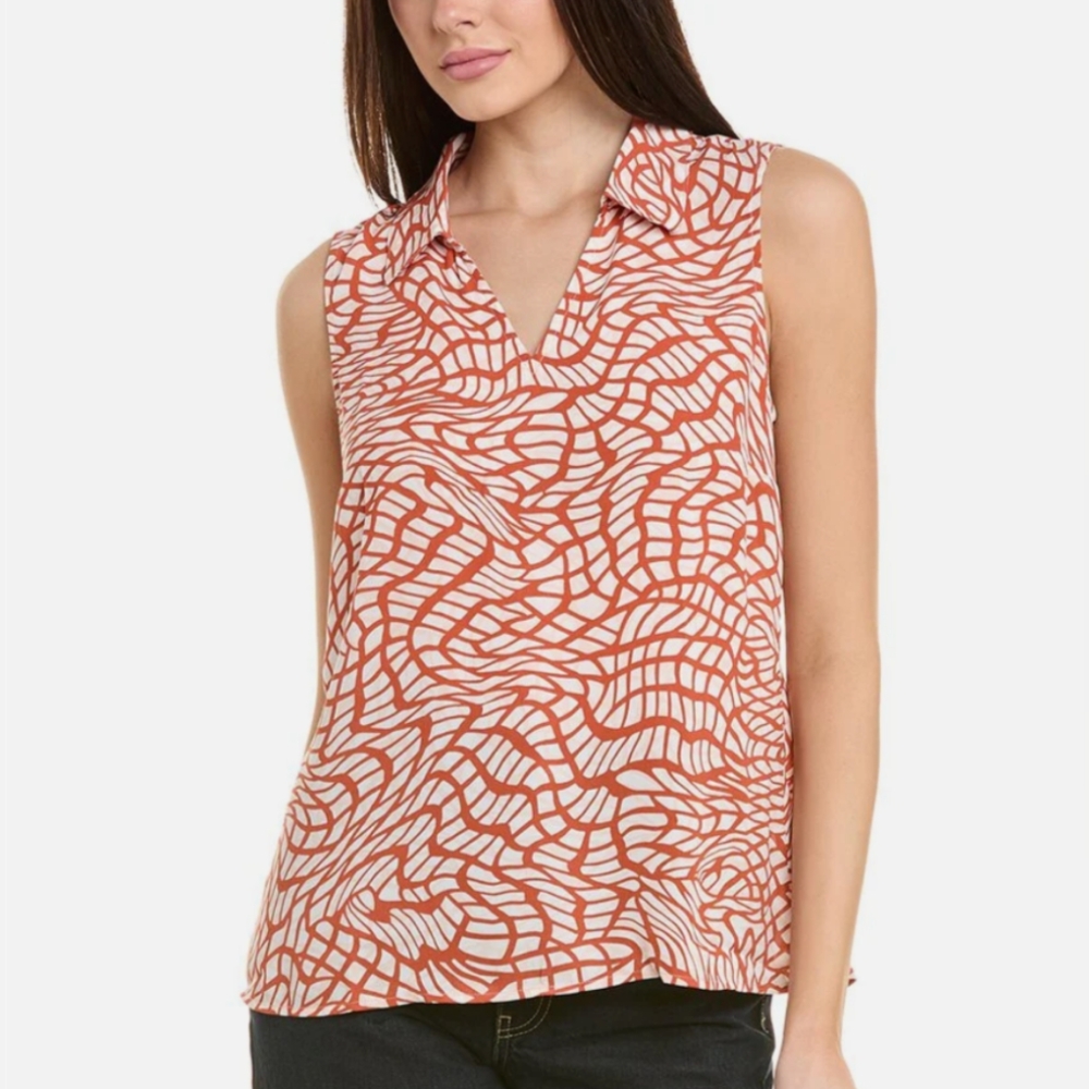 cabi Sleeveless Russet Twist Top